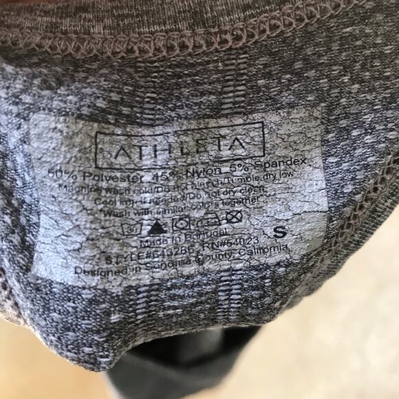 Athleta Racerback Gray Ruched Tank Top Women's Size Small - Picture 7 of 7